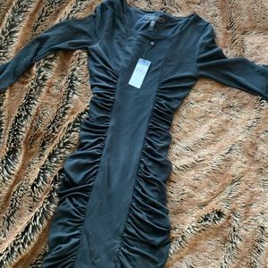 BCBGMAXAZRIA Janeeva ruched-side dress XS black